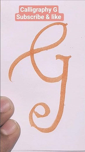 calligraphy fonts/calligraphy pen/tutorials/how to write g/shorts/trending shorts/calligraphy pen