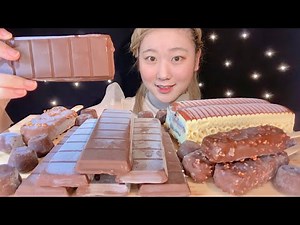 ASMR パリパリチョコアイス Crispy Chocolate Ice Cream 바삭 바삭한 초콜릿 아이스크림【咀嚼音/大食い/Mukbang/Eating Sounds】