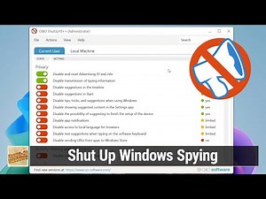 Shut Up Windows Spying - Privacy Tools for Windows