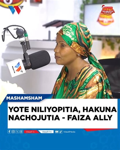 Wasafi FM on Instagram: "YOTE NILIYOPITIA HAKUNA NACHOJUTIA - @iamfaizaally Cc: @ankali_mambi #Mashamsham2025"