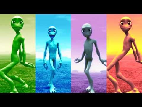 4 Aliens 4 Colors Dancing – Viral Alien Dance Meme