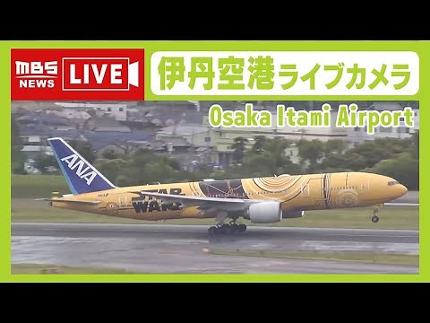 【LIVE】大阪・伊丹空港ライブカメラ OSAKA Itami Airport 滑走路や飛行機の様子は？【MBSニュース】