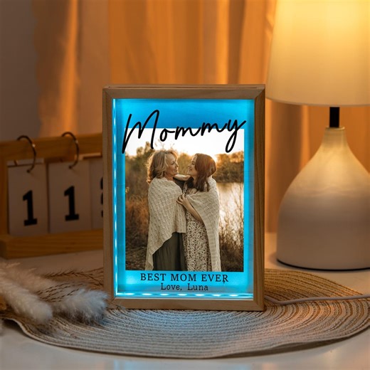 Custom Photo Frame Light Box for Mom, Best Mom Ever Personalized Picture Frame, LED Shadow Box Mother's Day Gift, Birthday Gift for Mother - Etsy