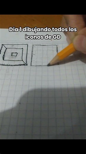Día 1 dibujando iconos de Geometry Dash :D #geometrydash #gd #drawing