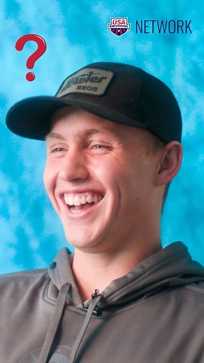 How good do y’all think Carson Foster’s swim trivia (with some twists 🫣) skills are? Full video on the USA Swimming Network. | USA Swimming