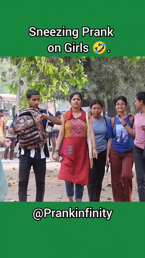 Sneezing Prank on girls #prank #fbreels #girls | The Crazy Infinity