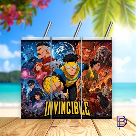 Invincible PNG Tumbler Wrap | 20oz Skinny | Animation Series | Digital Download (300 DPI) - Etsy