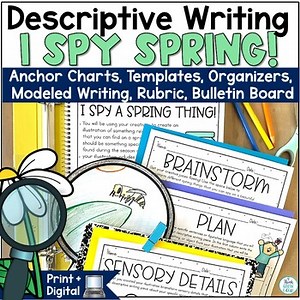 Descriptive Writing Activity 3rd 4th Grade Craft Spring Bulletin Board Idea