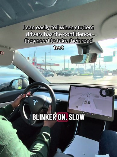 Student Driver Confident on Freeway During Driving Lesson