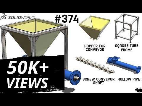 Step-by-Step Tutorial: Designing a Feeding Hopper Conveyor in SolidWorks #374 #designwithajay #cad