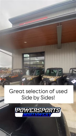 Our selection of used side by sides 👌🏼 come in before they’re gone! Great for hunting, yard work, and playing in the snow! #powersportsnorthwest #powersports #sidebyside #sxs #pnw #wa #chehalis | Powersports Northwest