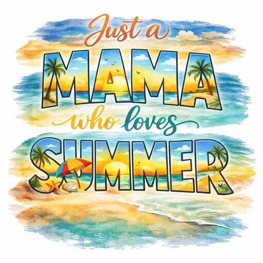 Mama Loves Summer Beach PNG | Tropical Mom Life Sublimation Design (digital Download) - Etsy
