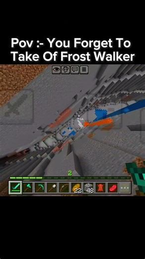 You Forget To Take Of Frost Walker Boots #minecraft #shorts