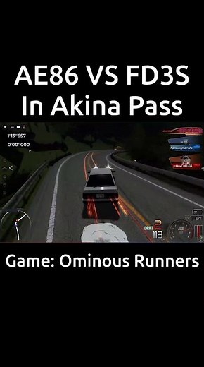 Initial D AE86 VS FD3S In Akina Pass In Ominous Runners
