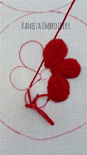 Raised fishbone stitch #handembroidery