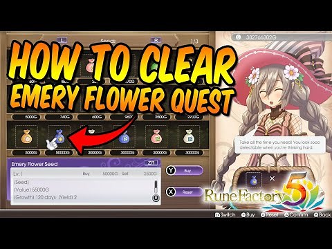 RUNE FACTORY 5: How to Clear Emery Flower Quest If You Forgot Which Plants already Harvested