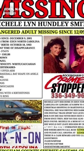 Deputies in North Carolina say Michele Hundley Smith, missing since December 2001, has been found alive. At her request, her location will not be released. http://www.13newsnow.com/article/news/nation-world/missing-mother-found-michele-hundley-smith-alive-after-24-years/507-7bc531be-e40c-4606-a979-4da1139589d5?utm_medium=social&utm_source=facebook_13News_Now_-_WVEC | 13News Now - WVEC