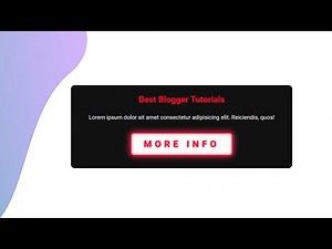 How To Add Animated Neon Light Button To Your Blogger Website