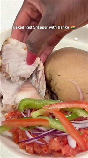 How to Make Ghanaian Baked Red Snapper with Banku 🇬🇭🔥