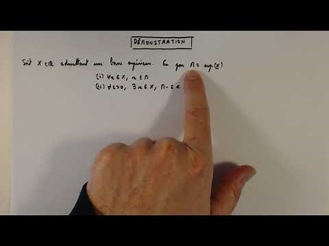 Caractérisation de la borne supérieure à l'aide de suites