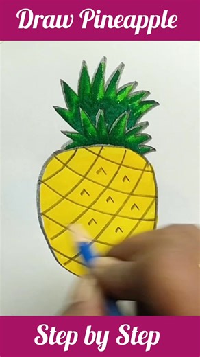 Susanta Jana on Instagram: "Easy pineapple 🍍🍍🍍 Drawing for Beginners"
