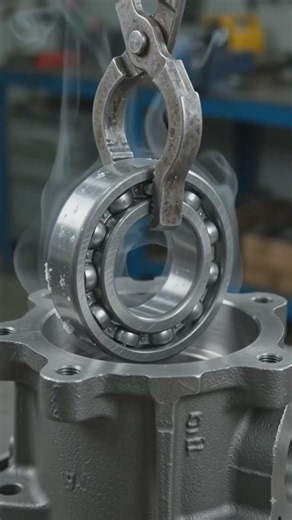 Bearing Shrink Fit | How to fit Bearing on casing #bearing #Engineering #shorts