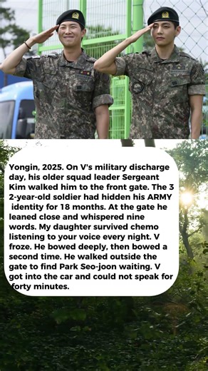 What V's Soldier Hyung Whispered at the Discharge Gate That Made V Bow Twice