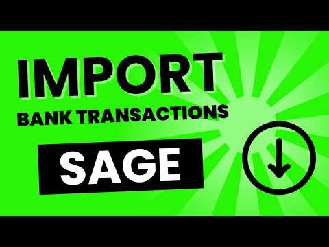How to Import Bank Transactions on Sage Accounting