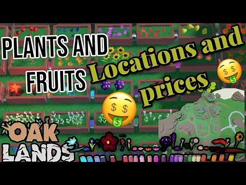 ALL FRUITS AND FLOWERS LOCATIONS AND PRICES(Oaklands)