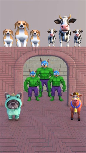 Cow and dog. Which animal do you choose? #shorts #funny