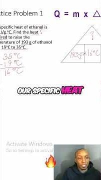 Calculate Heat Energy: Ethanol Specific Heat Example #shorts