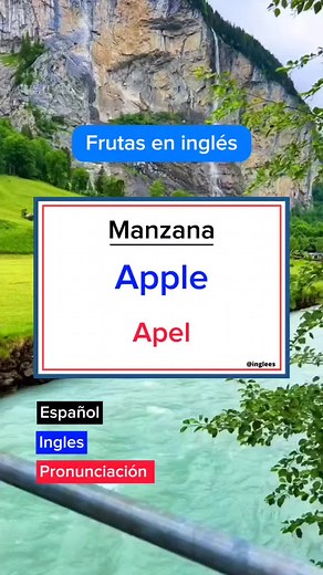 Aprende la pronunciación de las frutas en ingles. #inglesonline #inglesfacil #vocabularioeningles #palabraseningles #aprendeingles #aprenderingles