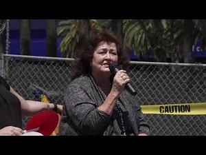 Jeanne White Ginder, mother of the late teen activist Ryan White, speaks at HIV/AIDS event
