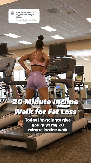 Caitlin | Women’s Online Fitness & Nutrition Coach on Instagram: "This is my favorite 20 minute incline walk workout to do after lifts to burn extra fat. Try it and let me know what you think!"
