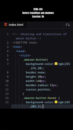 HTML-CSS Hovers transitions and shadows Exercise 3b #coding #webdesign #css3 #htmlcss