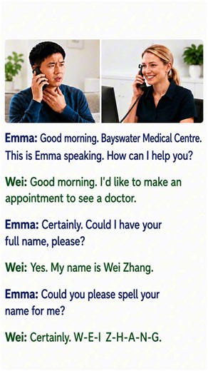 English for Booking a Doctor's Appointment