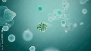 Microscopical perspective of organic matter, microorganism or cells, macrobiology, abstract biology