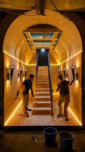 He built a Luxury Underground Wine Cellar