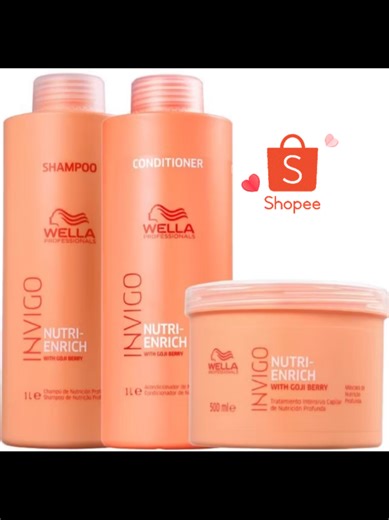 Kit Wella Professionals Invigo Nutri-Enrich Salon Trio (3 Produtos) Kit de tratamento para cabelos secos, ressecados ou com química. Kit Wella Professionals Invigo Nutri-Enrich Salon Duo nutre e hidrata de maneira intensa para restaurar a saúde dos fios. O Kit Wella Professionals Invigo Nutri-Enrich Salon Duo traz um blend de nutrientes multifuncionais que suavizam a superfície do cabelo para proporcionar muito mais brilho e maciez. A fragrância luxuosa é frutal cítrico aveludado. Seus fios fica