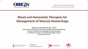 Massive Hemorrhage Protocol: Blood Products (TXA, Fibrinogen, PCC) Substitutions