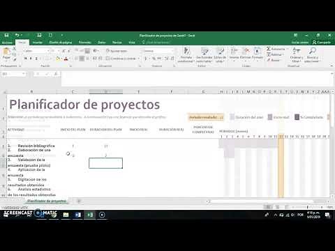 Elaboración de cronograma - Diagrama de Gantt Excel