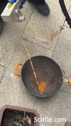 Rust Removal with Handheld Laser – Watch This Wok Turn New