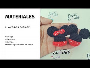 TUTORIAL LLAVERO DE MICKEY a CROCHET paso a paso || APRENDE A TEJER CONMIGO