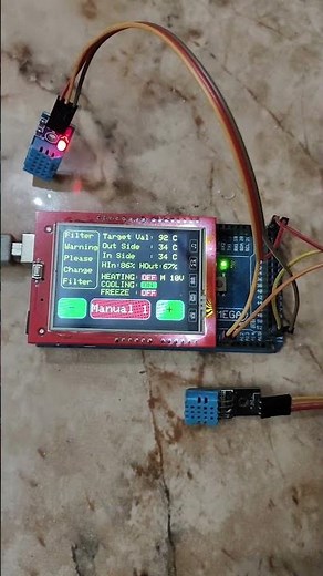 Arduino Mega TFT LCD Shield Menu Temperature Control and Monitoring System | RTC 3231 | #tftdisplay