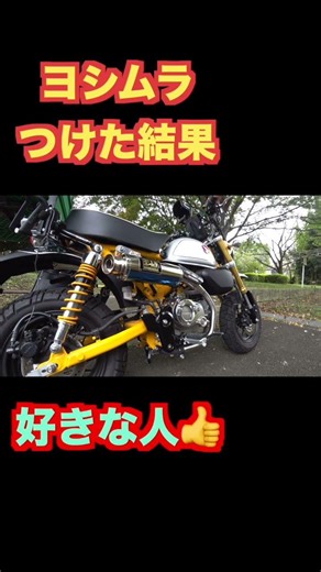 【モンキー125】ヨシムラマフラーをつけた結果２ #automobile #マフラーサウンド #カスタム