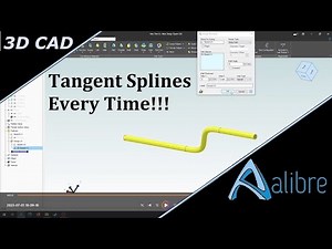 Alibre Design Tips and Tricks 8: How to get splines to be tangent RELIABLY!