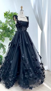 202K views · 4.6K reactions | Making a corset 3D floral black long prom dress #dress #gown #fashion #fashionweek #hautecouture #promdress #promgown #prom2025 #sewing #creative #vintage | Miss Jophiel | Facebook