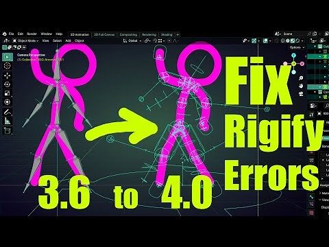 How to Fix Rigify Errors in blender 4 0 (Stick Man Rig Update)