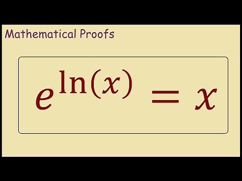 Why does e^(ln x) = x