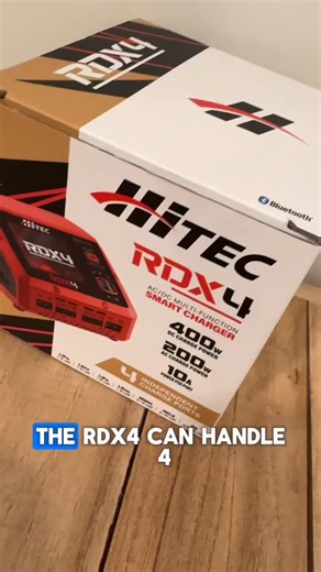 The Hitec RDX4 is the kind of charger that makes you rethink what’s actually possible in a compact unit. It can handle up to four battery packs at once, covering all the popular chemistries most RC enthusiasts use. Each channel can also run its own task, whether that’s a standard charge, balance charge, storage charge, or even a discharge cycle. That means you can prep one pack for storage while topping off another and cycling two more—all at the same time. For anyone tired of juggling multiple 